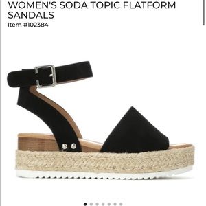 Soda black platform sandals